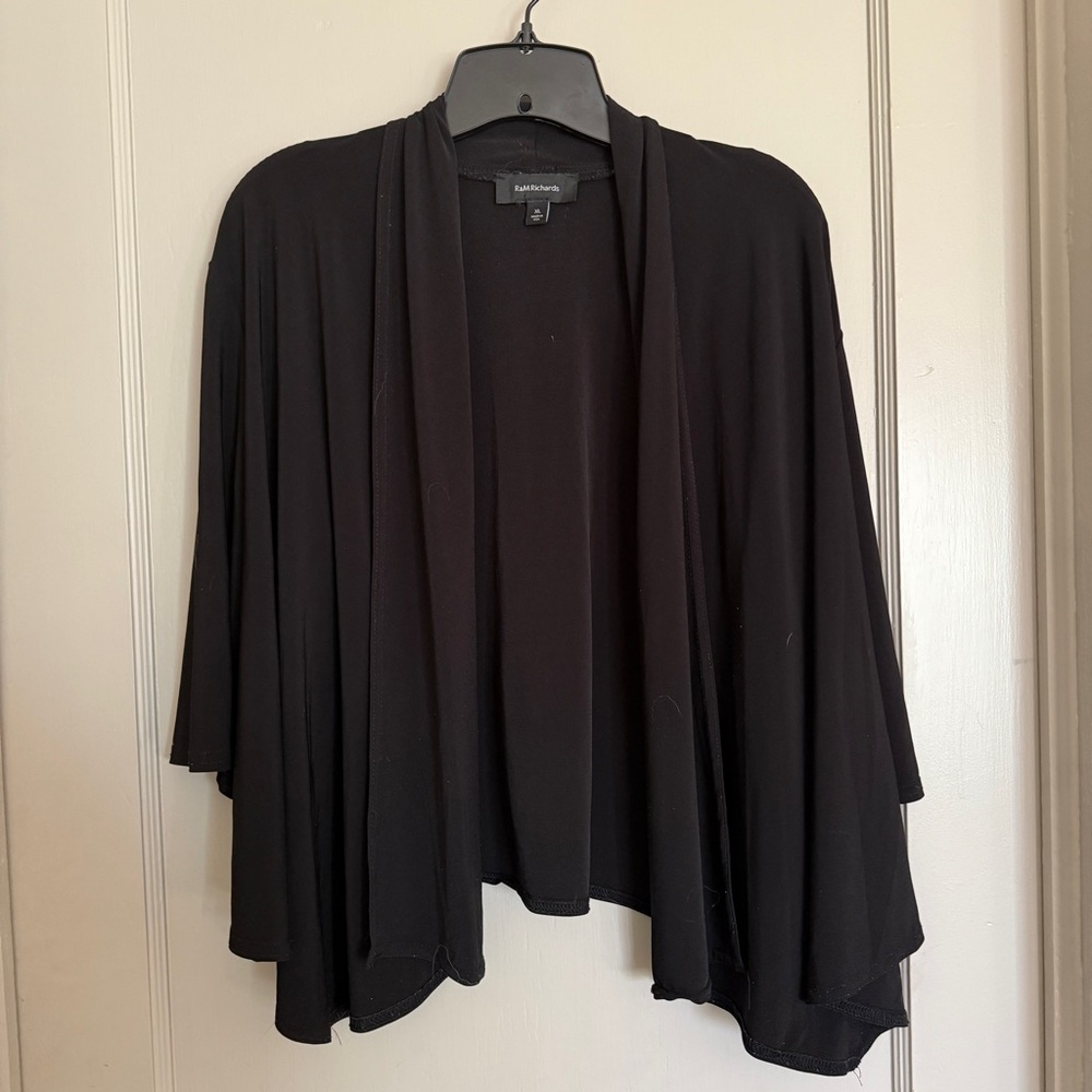 R&M Richards Women’s loose drape shrug black XL